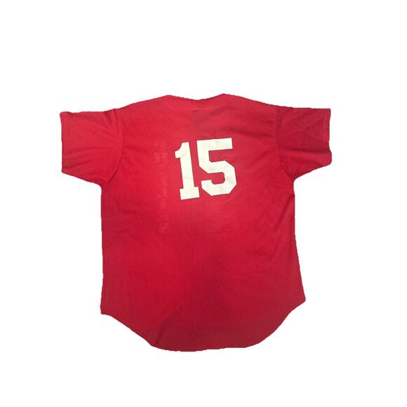 Alleson Athletic XXL Phillies Jersey Red 15 No Name Vintage Mesh Button Down‎ - Picture 2 of 10